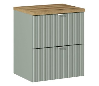Comad Závěsná skříňka Line Reed Green s deskou 50 cm zelená/dub evoke
