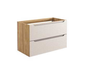 Comad Závěsná skříňka Luxor Beige se zápustným umyvadlem 70 cm béžová/dub olejovaný