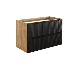 Comad Závěsná skříňka Luxor Black se zápustným umyvadlem 70 cm černá