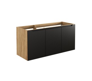 Comad Závěsná skříňka Luxor Black Sky se zápustným umyvadlem 120 cm dub olejovaný/černá