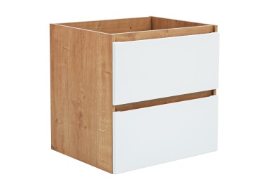 Comad Závěsná skříňka Monako Lava se zápustným umyvadlem 60 cm dub hamilton/bílá