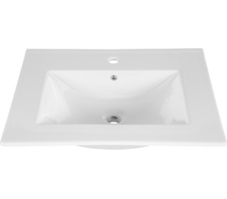 Comad Závěsná skříňka Monako Lava se zápustným umyvadlem 60 cm dub hamilton/bílá