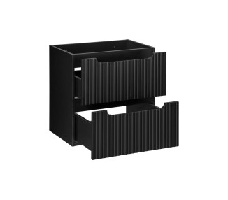 Comad Závěsná skříňka Nova Black Beyond I s deskou a umyvadlem 60 cm černá