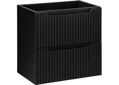Comad Závěsná skříňka Nova Black Beyond s deskou a umyvadly 140 cm černá/dub evoke