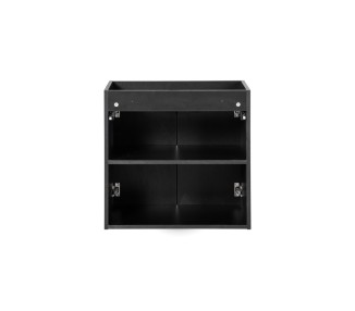 Comad Závěsná skříňka Nova Black Beyond s deskou a umyvadly 140 cm černá/dub evoke