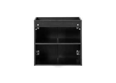 Comad Závěsná skříňka Nova Black Beyond s deskou a umyvadly 140 cm černá/dub evoke