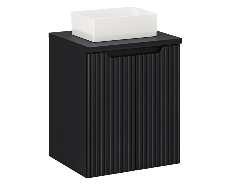 Comad Závěsná skříňka Nova Black Gaja II s deskou a umyvadlem 50 cm černá
