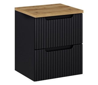 Comad Závěsná skříňka Nova Black I s deskou 50 cm černá/dub evoke