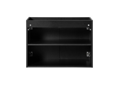 Comad Závěsná skříňka Nova Black I s deskou a umyvadlem 80 cm černá/bílá