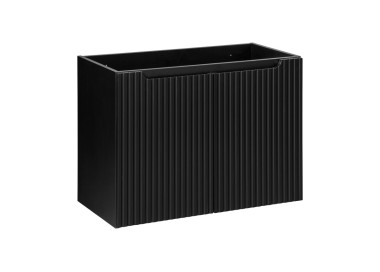 Comad Závěsná skříňka Nova Black I s deskou a umyvadlem 80 cm černá/bílá
