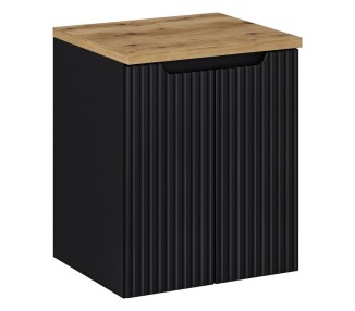 Comad Závěsná skříňka Nova Black II s deskou 50 cm černá/dub evoke