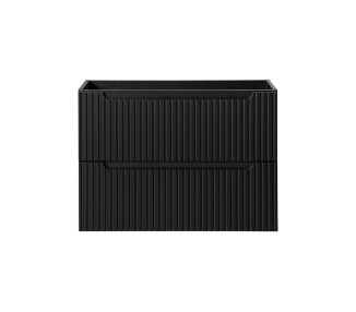 Comad Závěsná skříňka Nova Black II s deskou a umyvadlem 80 cm černá/bílá