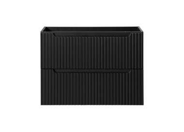 Comad Závěsná skříňka Nova Black II s deskou a umyvadlem 80 cm černá/bílá