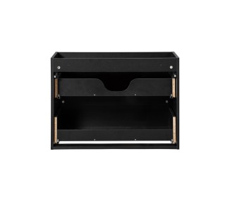 Comad Závěsná skříňka Nova Black II s deskou a umyvadlem 80 cm černá/bílá