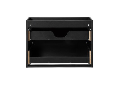 Comad Závěsná skříňka Nova Black II s deskou a umyvadlem 80 cm černá/bílá
