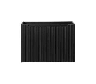 Comad Závěsná skříňka Nova Black II s deskou a umyvadlem 80 cm černá/dub evoke