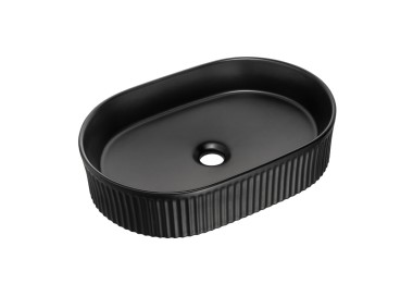 Comad Závěsná skříňka Nova Black II s deskou a umyvadlem 80 cm černá/dub evoke
