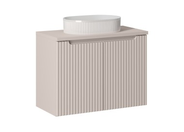 Comad Závěsná skříňka Nova Cashmere Beyond I s deskou a umyvadlem 80 cm kašmírová