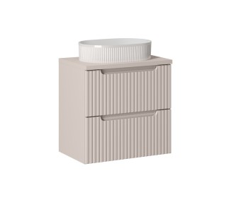 Comad Závěsná skříňka Nova Cashmere Beyond II s deskou a umyvadlem 60 cm kašmírová