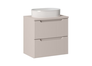Comad Závěsná skříňka Nova Cashmere Beyond II s deskou a umyvadlem 60 cm kašmírová