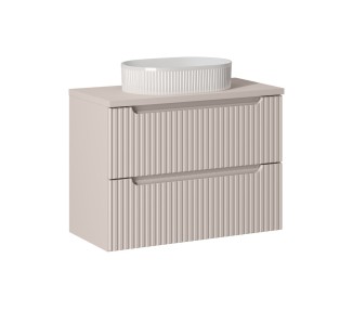Comad Závěsná skříňka Nova Cashmere Beyond II s deskou a umyvadlem 80 cm kašmírová