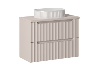 Comad Závěsná skříňka Nova Cashmere Beyond II s deskou a umyvadlem 80 cm kašmírová