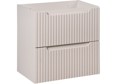 Comad Závěsná skříňka Nova Cashmere Beyond II s deskou a umyvadlem 80 cm kašmírová/dub coast evoke