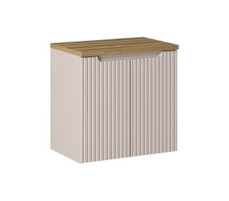 Comad Závěsná skříňka Nova Cashmere I s deskou 60 cm kašmírová/dub evoke