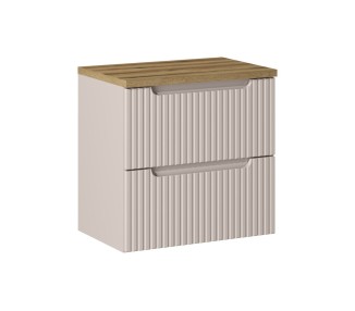 Comad Závěsná skříňka Nova Cashmere II s deskou 60 cm kašmírová/dub evoke