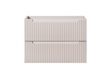 Comad Závěsná skříňka Nova Cashmere II s deskou a umyvadlem 80 cm kašmír/bílá