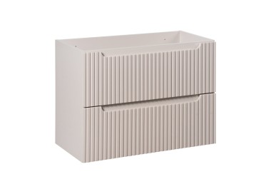 Comad Závěsná skříňka Nova Cashmere II s deskou a umyvadlem 80 cm kašmír/bílá