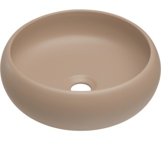Comad Závěsná skříňka Nova Cashmere Wiki I s deskou a umyvadlem 50 cm kašmírová/bílá