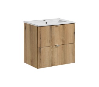 Comad Závěsná skříňka Nova Oak Dance I se zápustným umyvadlem 60 cm dub coast evoke
