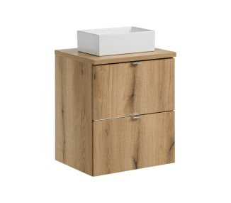 Comad Závěsná skříňka Nova Oak Gaja I s deskou a umyvadlem 50 cm dub coast evoke