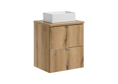 Comad Závěsná skříňka Nova Oak Gaja I s deskou a umyvadlem 50 cm dub coast evoke
