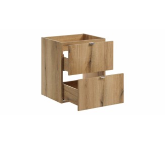 Comad Závěsná skříňka Nova Oak Gaja s deskou a umyvadly 100 cm dub evoke/černá