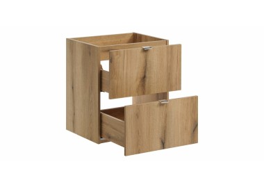 Comad Závěsná skříňka Nova Oak Gaja s deskou a umyvadly 100 cm dub evoke/černá