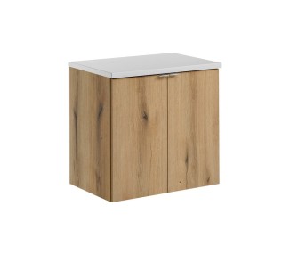 Comad Závěsná skříňka Nova Oak II s deskou 60 cm dub evoke/bílá