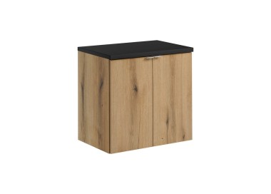 Comad Závěsná skříňka Nova Oak II s deskou 60 cm dub evoke/černá