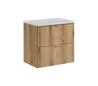 Comad Závěsná skříňka Nova Oak s deskou 60 cm dub evoke/bílá