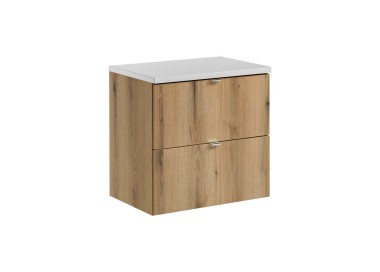Comad Závěsná skříňka Nova Oak s deskou 60 cm dub evoke/bílá