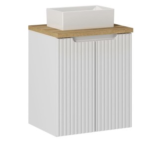 Comad Závěsná skříňka Nova White Gaja II s deskou 50 cm bílá/dub evoke