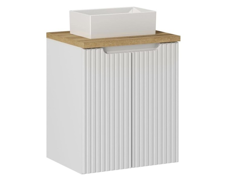 Comad Závěsná skříňka Nova White Gaja II s deskou 50 cm bílá/dub evoke