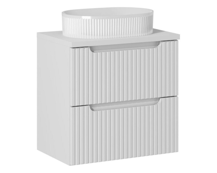 Comad Závěsná skříňka Nova White I s deskou a umyvadlem 60 cm bílá
