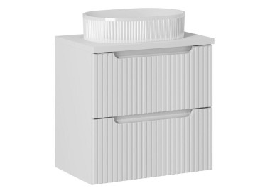 Comad Závěsná skříňka Nova White I s deskou a umyvadlem 60 cm bílá