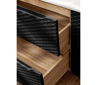 Comad Závěsná skříňka Ocean I se zápustným umyvadlem 90 cm černá/dub olejovaný