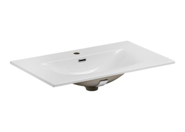 Comad Závěsná skříňka Ocean I se zápustným umyvadlem 90 cm černá/dub olejovaný