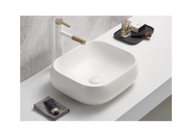Comad Závěsná skříňka Ocean Nika s deskou a umyvadlem 60 cm béžová/dub olejovaný