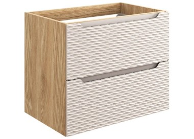 Comad Závěsná skříňka Ocean Nika s deskou a umyvadlem 60 cm béžová/dub olejovaný