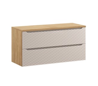 Comad Závěsná skříňka Ocean s deskou 120 cm béžová/dub olejovaný